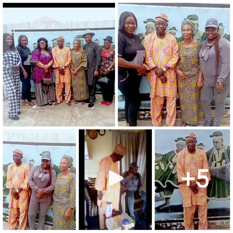 Alariwo, Rukayat Lawal, Akin Boss pays courtesy visits to veteran actor Lere Paimo (photos & video)